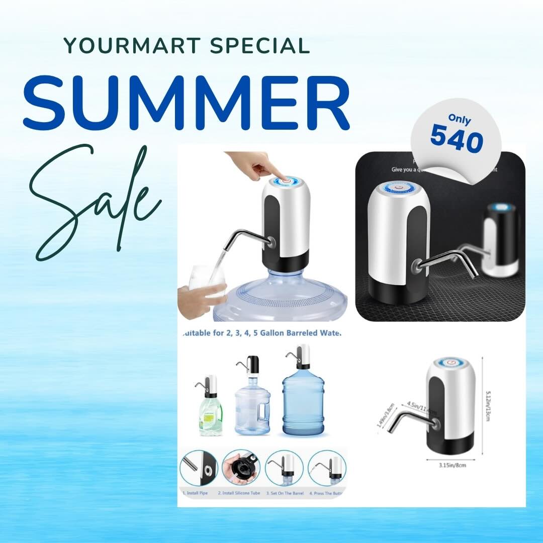 Portable Electric Automatic Water Pump & Dispenser | USB Rechargeable, Hygienic, Easy-to-Use