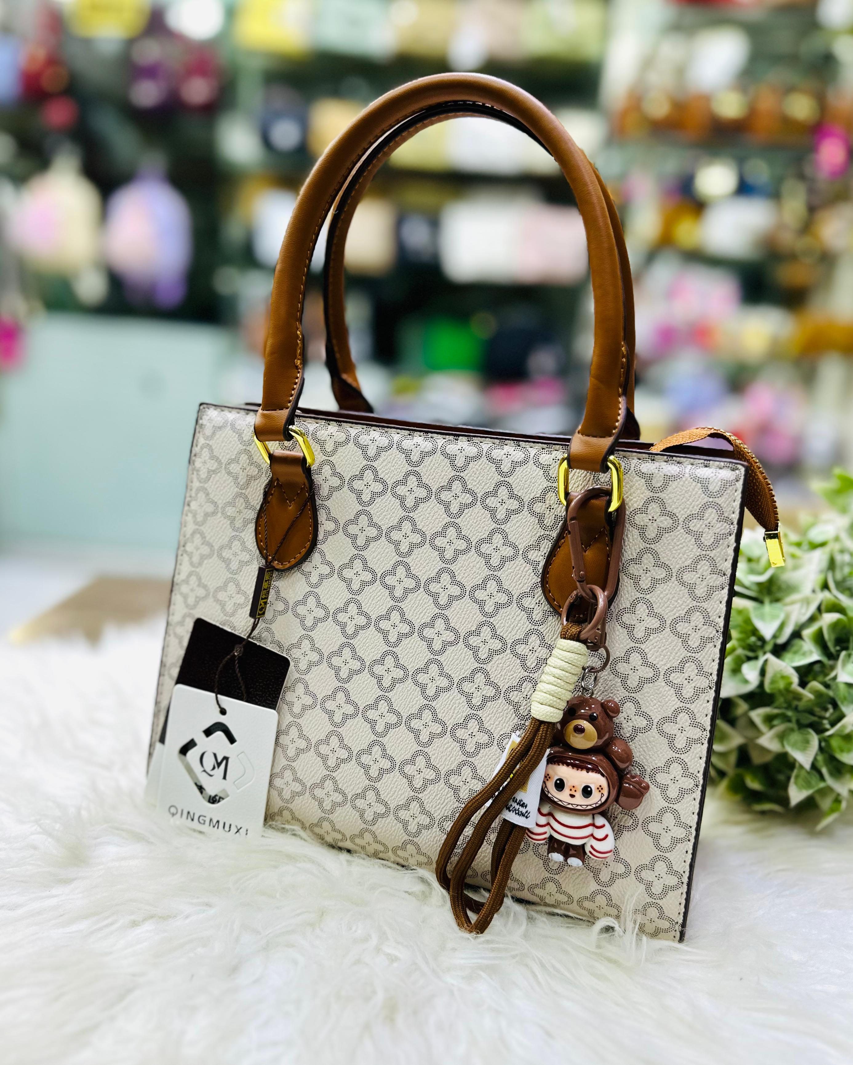 Official Branded Leather Handbag & Crossbody Bag for Women | Premium Stylish Shoulder Bag with Long Belt