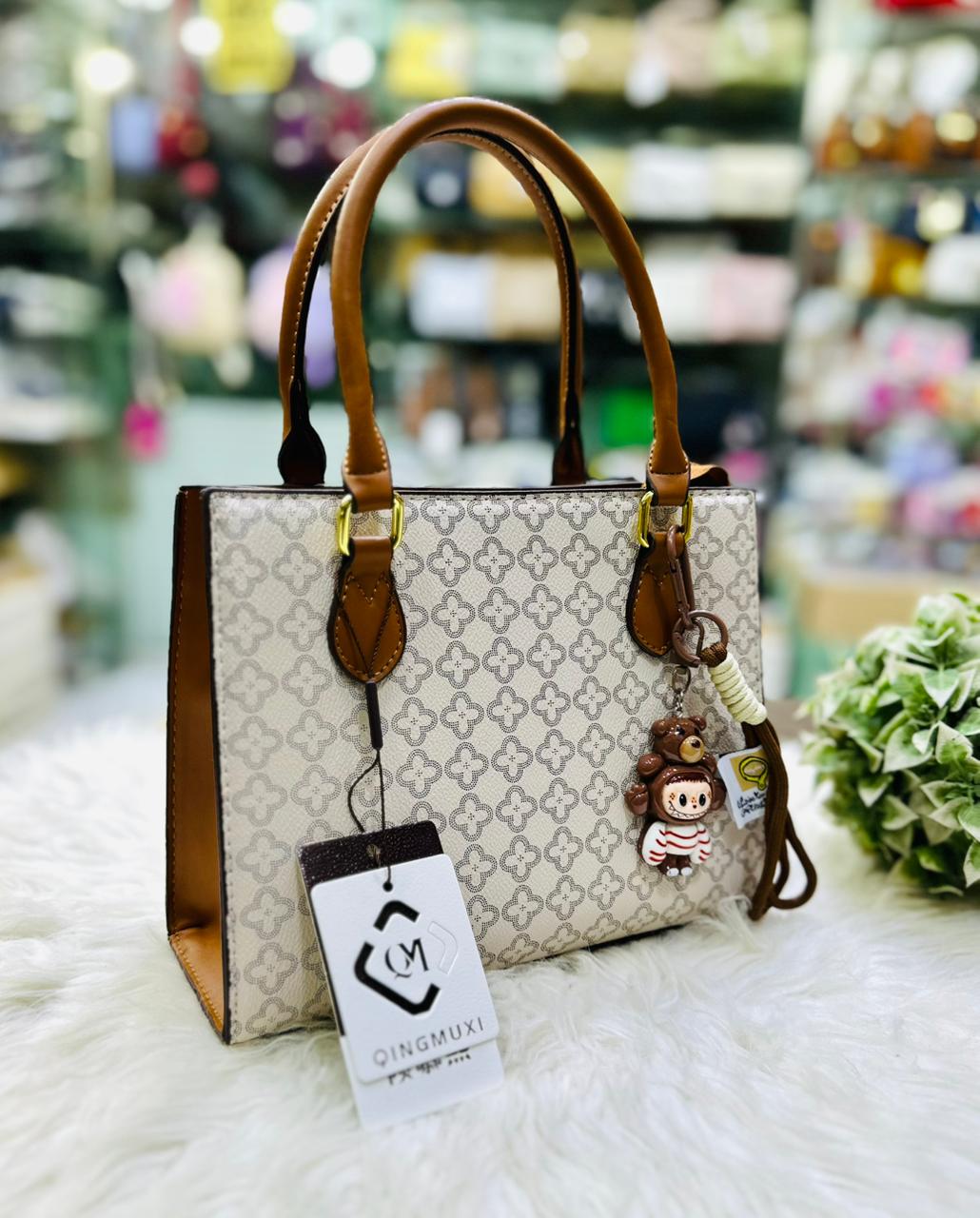 Official Branded Leather Handbag & Crossbody Bag for Women | Premium Stylish Shoulder Bag with Long Belt