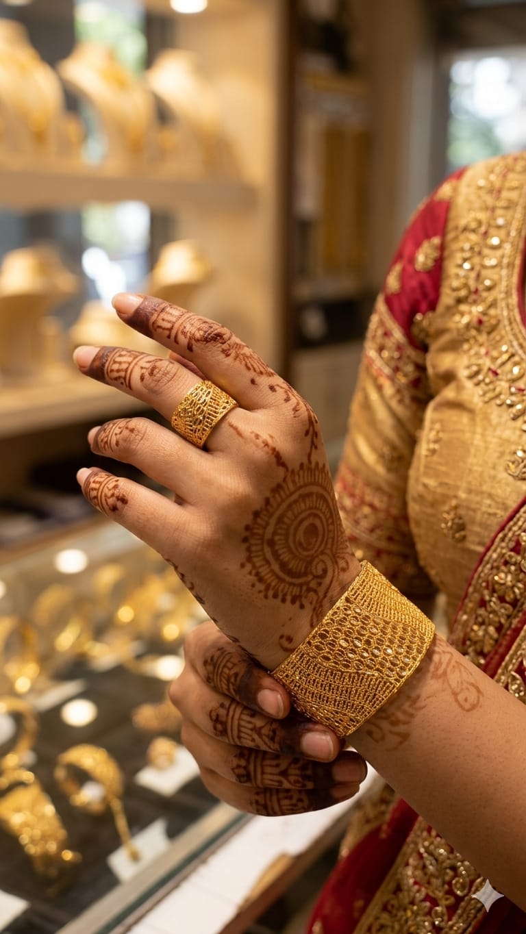 Premium Gold-Plated Adjustable Bangles & Rings Set – 3 Elegant Designs | Adjustable Fit |