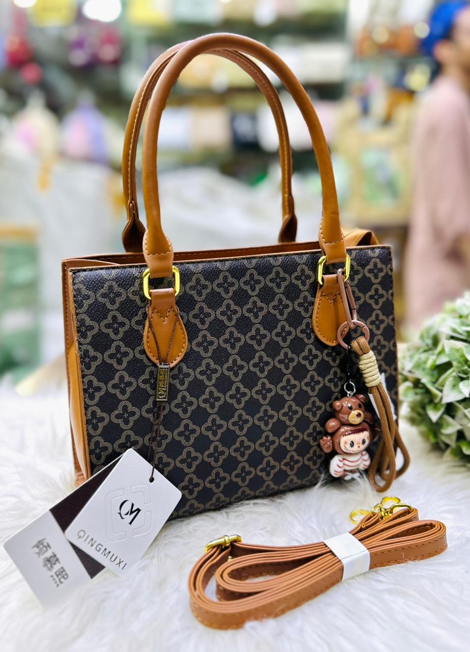 Official Branded Leather Handbag & Crossbody Bag for Women | Premium Stylish Shoulder Bag with Long Belt
